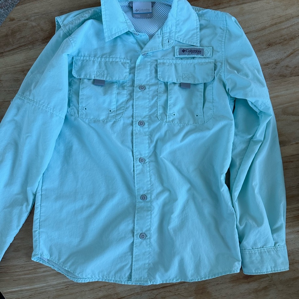 Columbia Mint Green Outdoor Shirt